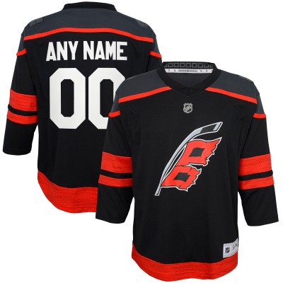Именная игровая джерси Carolina Hurricanes Youth Home Replica - Black