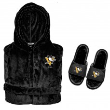 Халата и шлепки Pittsburgh Penguins ISlide Hooded Phantom - Black