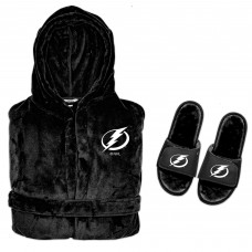 Халат и тапочки Tampa Bay Lightning ISlide Hooded Phantom - Black