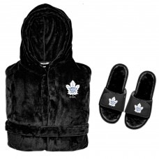 Халат и тапочки Toronto Maple Leafs ISlide Hooded Phantom - Black