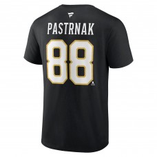 Футболка David Pastrnak Boston Bruins Authentic Stack Name & Number - Black