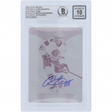 Patrick Kane Chicago Blackhawks Autographed 2018-19 Upper Deck Trilogy Magenta Printing Plate #3 #1/1 Beckett Fanatics Witnessed Authenticated 10 Card