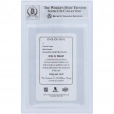 Patrick Kane Chicago Blackhawks Autographed 2018-19 Upper Deck Trilogy Magenta Printing Plate #3 #1/1 Beckett Fanatics Witnessed Authenticated 10 Card