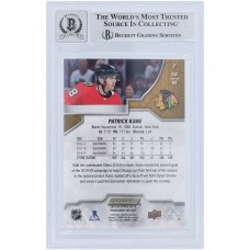 Patrick Kane Chicago Blackhawks Autographed 2019-20 Upper Deck Engrained #7 #122/299 Beckett Fanatics Witnessed Authenticated 9/10 Card