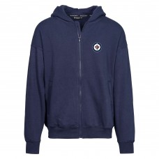 Winnipeg Jets Levelwear Navy Uphill Insignia Full-Zip Hoodie