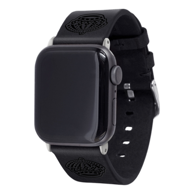 Los Angeles Kings Black Leather Apple Watch Band
