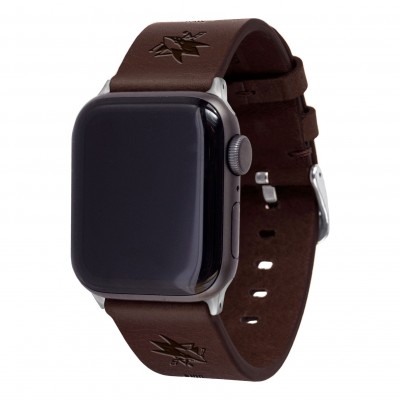 San Jose Sharks Brown Leather Apple Watch Band