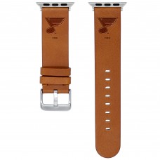 St. Louis Blues Leather Apple Watch Band - Tan
