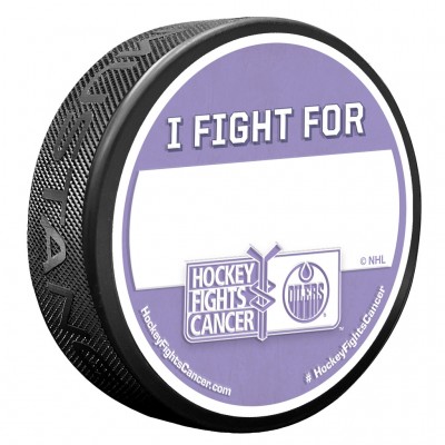Шайба Edmonton Oilers Hockey Fights Cancer I Fight For