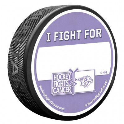 Шайба Nashville Predators Hockey Fights Cancer I Fight For
