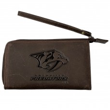 Nashville Predators Brown Cell Phone Wristlet Wallet