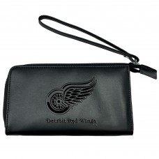 Detroit Red Wings Cell Phone Wristlet Wallet - Black