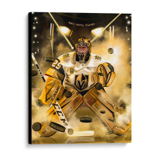 Marc-Andre Fleury Vegas Golden Knights Autographed Fanatics Authentic Stretched 24 x 30 Original Artwork - Art by Jordan Spector - Limited Edition #1/1 Marc-Andre Fleury Vegas Golden Knights Autographed Fanatics Authentic Stretched 24 x 30 Original Artwork - Art by Jordan Spector - Limited Edition #1/1