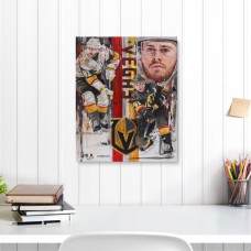 Jonathan Marchessault Vegas Golden Knights 16 x 20 Embellished Canvas Giclee Print - Art by David Arrigo