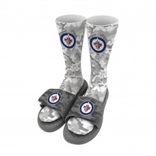 Winnipeg Jets ISlide Youth Camo Sock & Slide Bundle - Gray