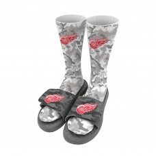 Detroit Red Wings ISlide Youth Camo Sock & Slide Bundle - Gray