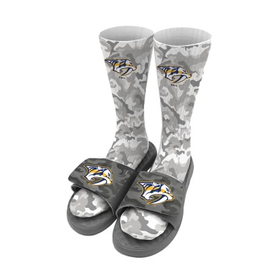 Носки и шлепки Nashville Predators ISlide Youth Camo - Gray