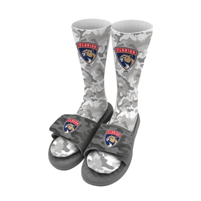 Носки и шлепки Florida Panthers ISlide Youth Camo - Gray