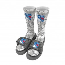 New York Rangers ISlide Youth Camo Sock & Slide Bundle - Gray