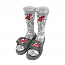 New Jersey Devils ISlide Youth Camo Sock & Slide Bundle - Gray