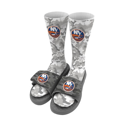 Носки и шлепки New York Islanders ISlide Youth Camo - Gray