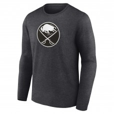 Именная футболка с длинным рукавом Buffalo Sabres Monochrome - Charcoal