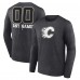 Именная футболка с длинным рукавом Calgary Flames Monochrome - Charcoal