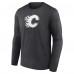 Именная футболка с длинным рукавом Calgary Flames Monochrome - Charcoal