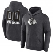Толстовка Chicago Blackhawks Charcoal Monochrome Personalized Name & Number