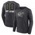 Именная футболка с длинным рукавом Columbus Blue Jackets Monochrome - Charcoal