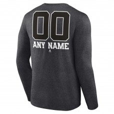 Именная футболка с длинным рукавом Florida Panthers Monochrome - Charcoal