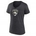 Футболка Florida Panthers Womens Monochrome Personalized Name & Number V-Neck - Charcoal