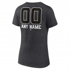 Футболка Florida Panthers Womens Monochrome Personalized Name & Number V-Neck - Charcoal