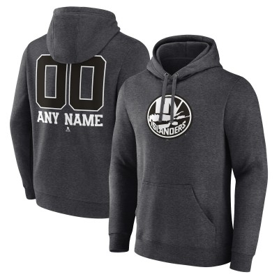 Толстовка New York Islanders Monochrome Personalized Name & Number - Charcoal