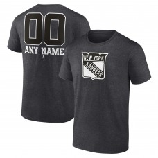 Именная футболка New York Rangers Monochrome - Charcoal