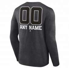 Именная футболка с длинным рукавом Philadelphia Flyers Monochrome - Charcoal