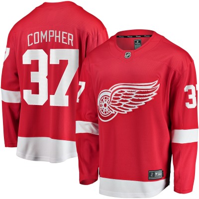 Игровая джерси J.T. Compher Detroit Red Wings Home Breakaway - Red