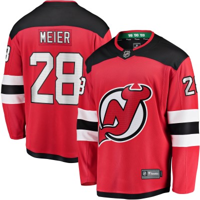 Джерси Timo Meier NewDevils Home Breakaway- Red