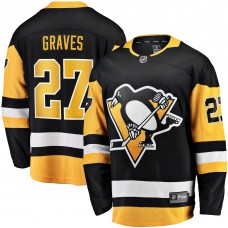 Джерси Ryan Graves Pittsburgh Penguins Home Breakaway- Black