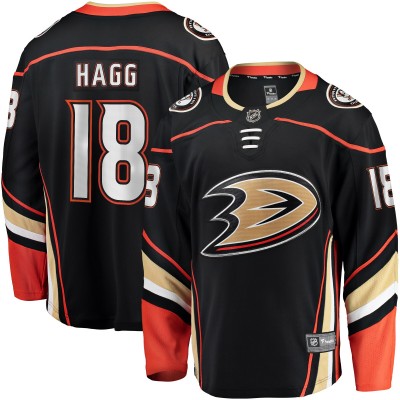 Халат Игровая джерсиrt Hagg Anaheim Ducks Fanatics Home Breakaway - Black