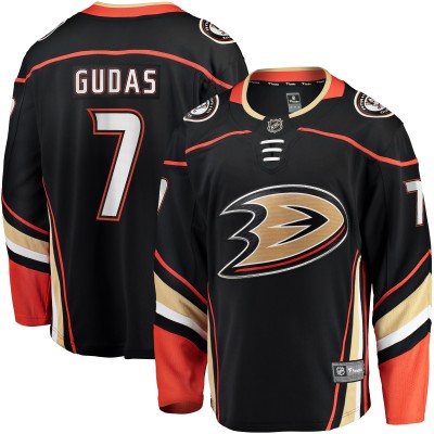 Игровая джерси Radko Gudas Anaheim Ducks Fanatics Home Breakaway - Black