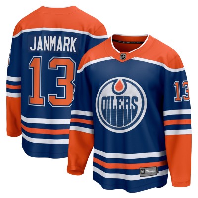 Игровая джерси Mattias Janmark Edmonton Oilers Home Breakaway - Royal