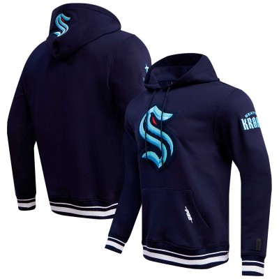 Толстовка Seattle Kraken Pro Standard Retro Classic Fleece - Deep Sea Blue