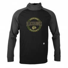 Толстовка Chicago Blackhawks Levelwear Uproar Farm Team - Black/Charcoal