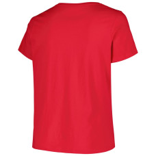 Женская футболка New Jersey Devils Profile Red Plus Size Arch Over Logo Женская футболка New Jersey Devils Profile Red Plus Size Arch Over Logo