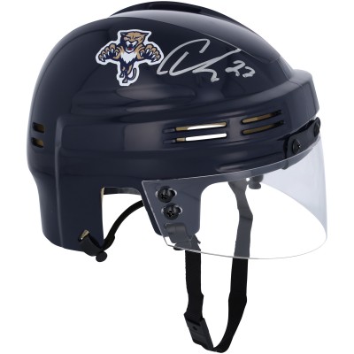 Carter Verhaeghe Florida Panthers Autographed Fanatics Authentic Navy SportsStar Mini Helmet