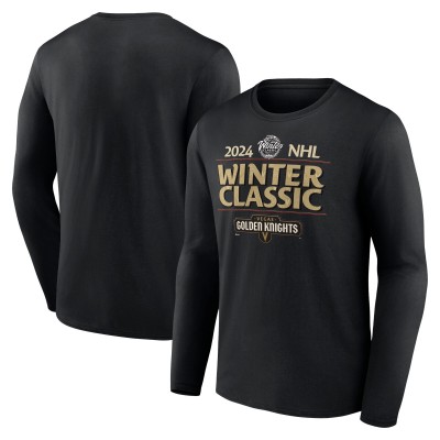Футболка с длинным рукавом Vegas Golden Knights Fanatics 2024 NHL Winter Classic Text Driven - Black