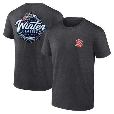 Футболка Seattle Kraken 2024 NHL Winter Classic - Heather Charcoal