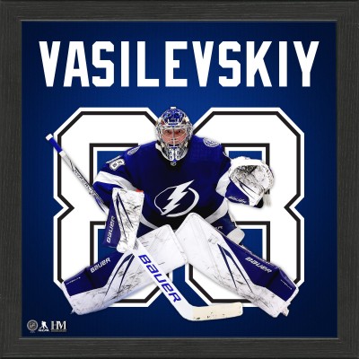 Tampa Bay Lightning Andrei Vasilevskiy Highland Mint 13 x 13 Impact Jersey Framed Photo
