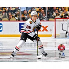 Connor Bedard Chicago Blackhawks Unsigned NHL Debut Photograph